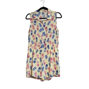 Pineapple print romper L Lightweight